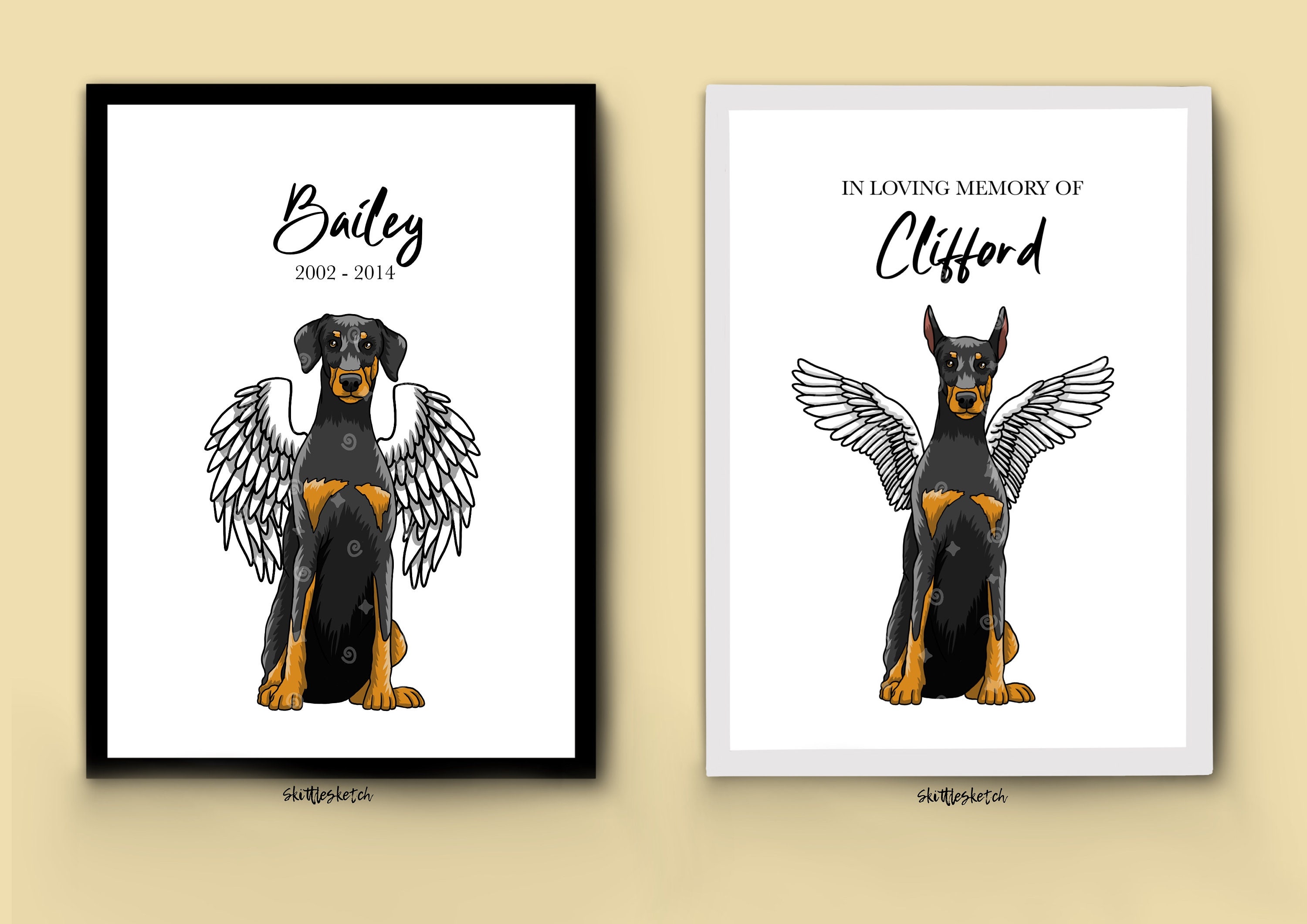 dobermans in loving memory picture collage