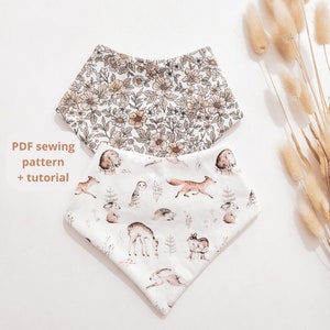 Baby Shower gift - Bib pattern pdf - baby bandana  - Diy - sewing for baby - INSTANT DOWNLOAD -  baby patterns -   gift newborn