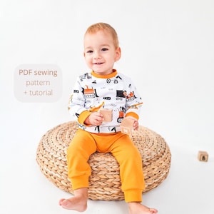 Baby harem pants -  PDF Sewing Pattern - Instant download -  digital pattern - for sewing beginners - baby pants pdf
