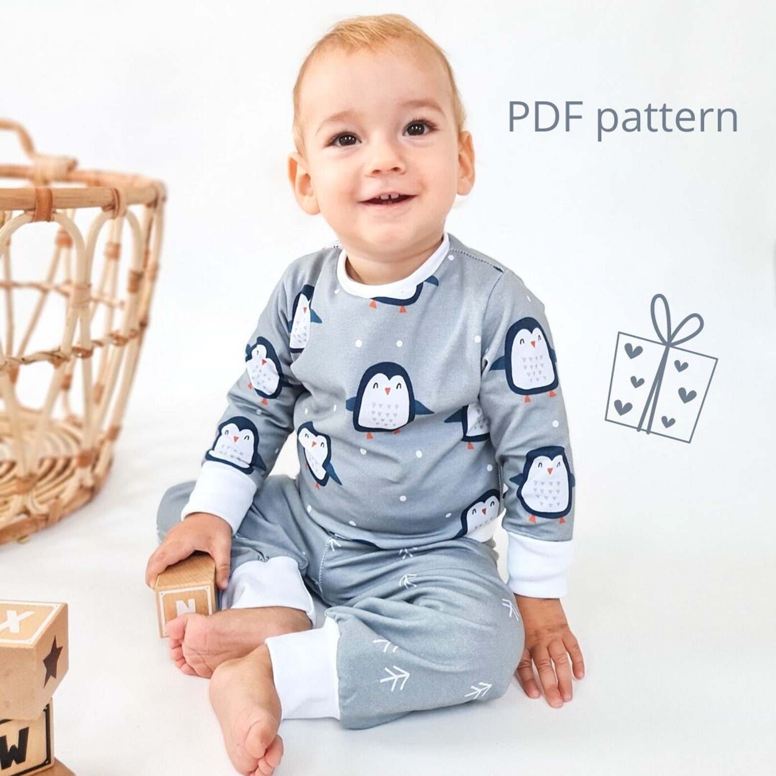 PDF Sewing Pattern Christmas Children's Pajamas Sewing Etsy