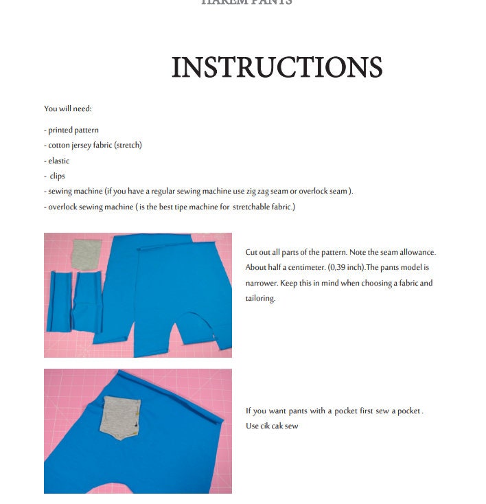 Baby Harem Pants Sewing Pattern PDF Sewing Pattern Etsy UK