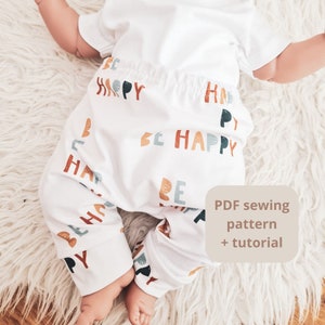 Pantaloni harem per bambini - cartamodello - cartamodello PDF - cucito per bambini - cartamodello digitale - per principianti di cucito