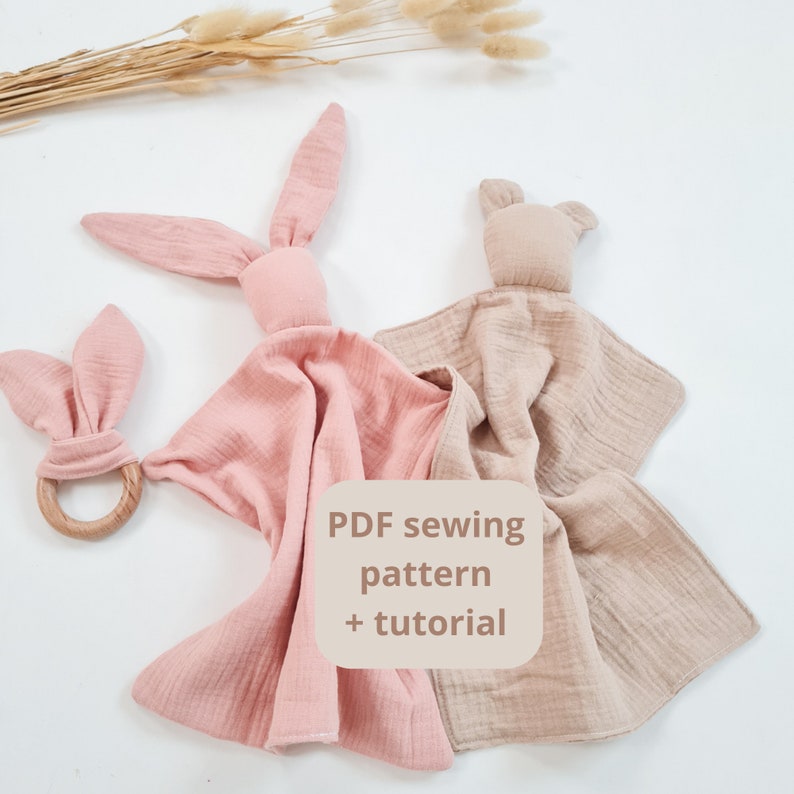 Baby Comforter Sewing Pattern: Bunny & Teddy Bear (PDF Pattern) - Etsy