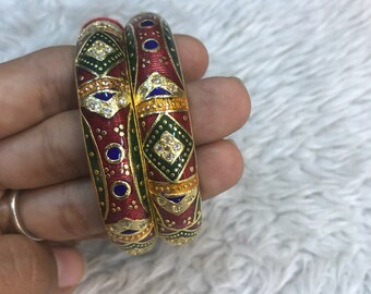 Meenakari Bangles, gold bangles, indian bangles, pakistani bangles, indian jewelry, pakistani jewelry, indian wedding jewel
