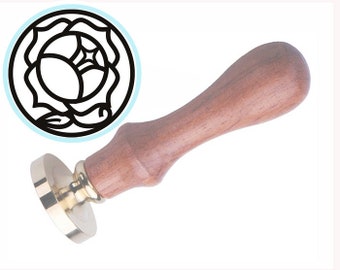 ROSE SIGNET Wax Seal Stamp / Wedding Party / Birthday Invitation Stamp / Letter Envelope Seal / Wax Stamp & Stick Set