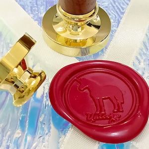 UNICORN SILHOUETTE with calligraphy Wax Seal Stamp / Wedding Invitation / Birthday Party / Letter Envelope Seal