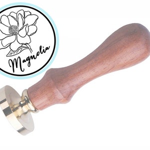 MAGNOLIA FLOWER Wax Seal Stamp / Wedding Invitation / Party Invitation Stamp (3cm stamp)