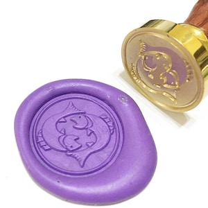 PISCES Wax Seal Stamp | Zodiac Sign | Astrology Wax Stamp | Horoscope | Celestial | Birthday Gift