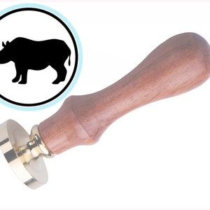 RHINO RHINOCEROS Wax Seal Stamp / Wedding Invitation / Birthday Party Stamp / Letter Envelope / Wax Stamp & Stick Set