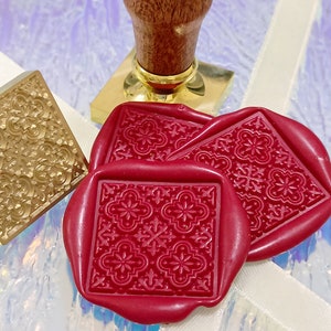 Moroccan Tile Spanish Tile Wedding Stamp / Wax Seal Stamp / Wedding Invitation (25cm square stamp)
