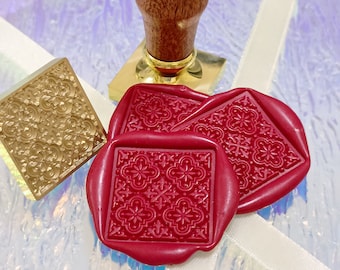 Moroccan Tile Wax Seal Stamp: Spanish Wedding Invitation (25cm Square)