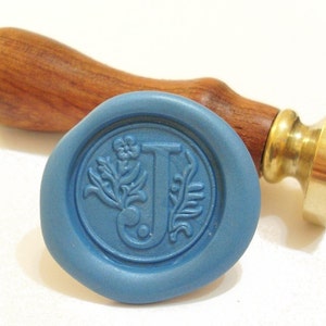 LETTER J wax seal stamp / A - Z / Wedding Invitation / Birthday Party / custom initial / vintage design / Personalized Alphabet