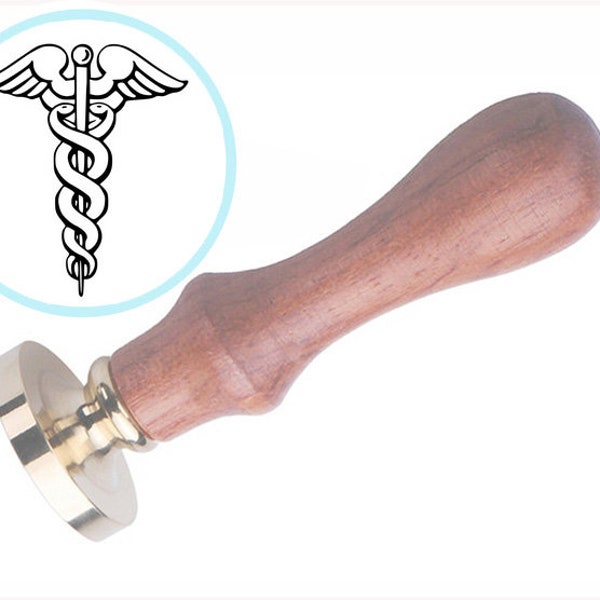 CADUCEUS NURSING Medical Symbol Wax Seal Stamp / Wedding Party Invitation / Letter Envelope Seal / Wax Stamp & Stick Set