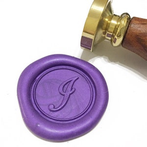 CALLIGRAPHY wax seal stamp / Letter J stamp / A to Z Initial Letter / Script Letter / Personalized / wedding invitation / birthday party