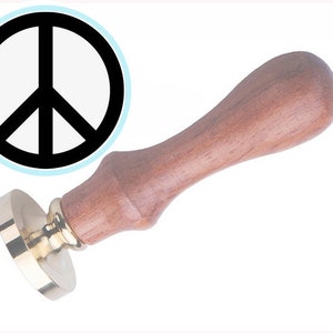 PEACE SIGN Wax Seal Stamp / Wedding Invitation / peace symbol / Birthday GIft / Letter Wax Stamp / Wax Stamp & Stick Set