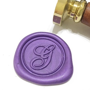 CALLIGRAPHY wax seal stamp A to Z Initial Letter for Wedding Invitation / Script Letter / Birthday Party Stamp