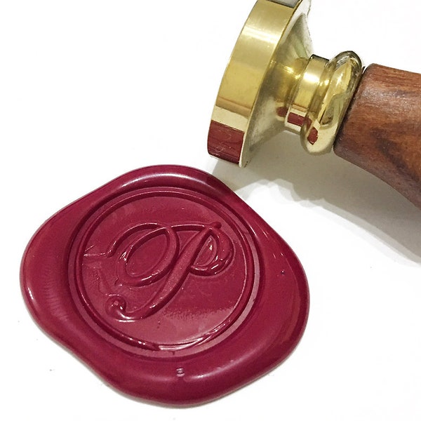 CALLIGRAPHY wax seal stamp A to Z Initial Letter / Script Letter / wedding invitation / Personalized / Birthday Party stamp