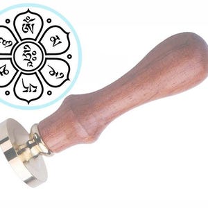 THE SIX CHARACTER Wax Seal Stamp / Sealing Wax / Wedding Party / Great Bright Mantra (3cm stamp)