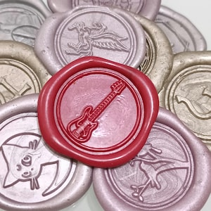 ELECTRIC GUITAR Wax Seal Stamp / Wedding Invitation / Birthday Party Stamp
