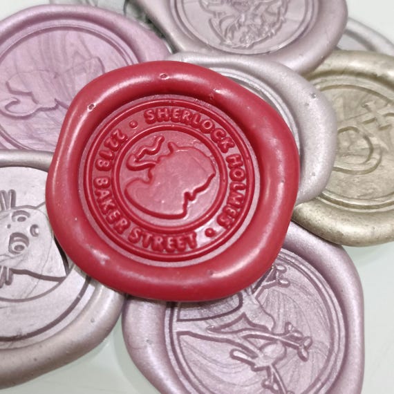 SHERLOCK HOLMES 221B Baker Street Wax Seal Stamp / Wedding Invitation / Birthday Party Invite Stamp