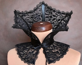 Vampire lace stand-up collar: gothic collar, victorian neck corset, alternative choker, Halloween costume