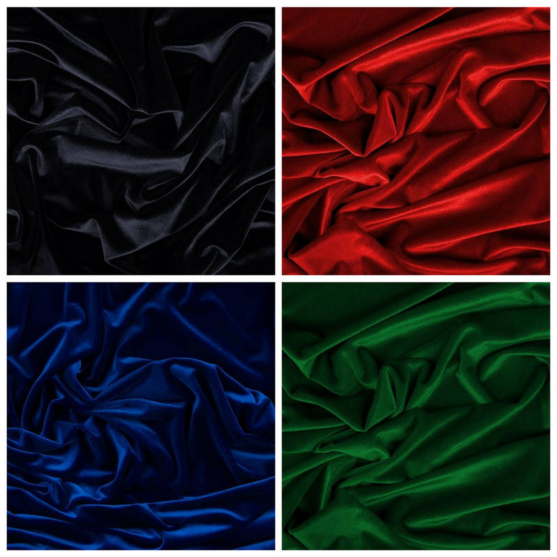 Elegant GOTHIC Lolita Burlesque Glamour long GLOVES black, red, blue, green velvet, goth fingerless mittens with finger loop, ruff, jabot - Thumbnail 2