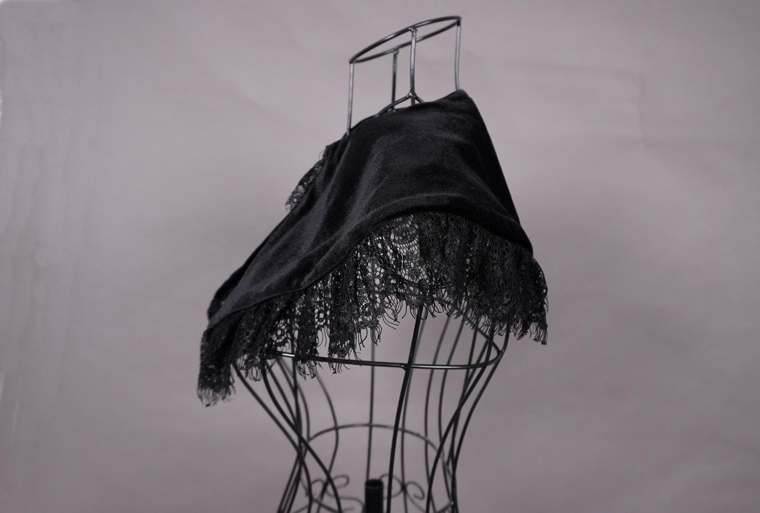 Velvet oversize collar, Victorian, gothic, alternative style, sparrow and detachable collar, petter collar - Thumbnail 2