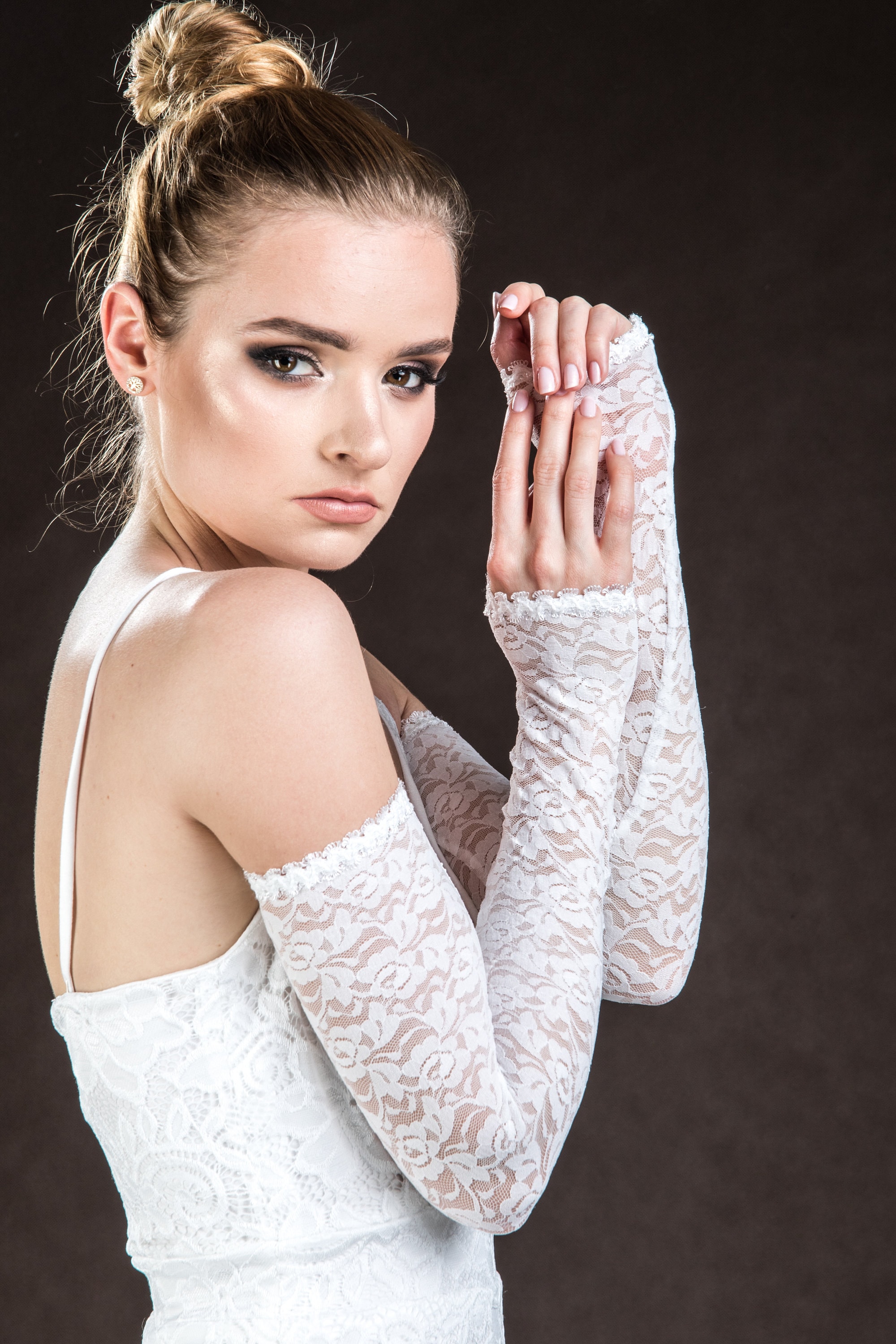 Guanti In Pizzo Donna Senza Dita - 2 Paia Polsini Eleganti Per Matrimonio, Festa E Occasioni Speciali - Foto 12