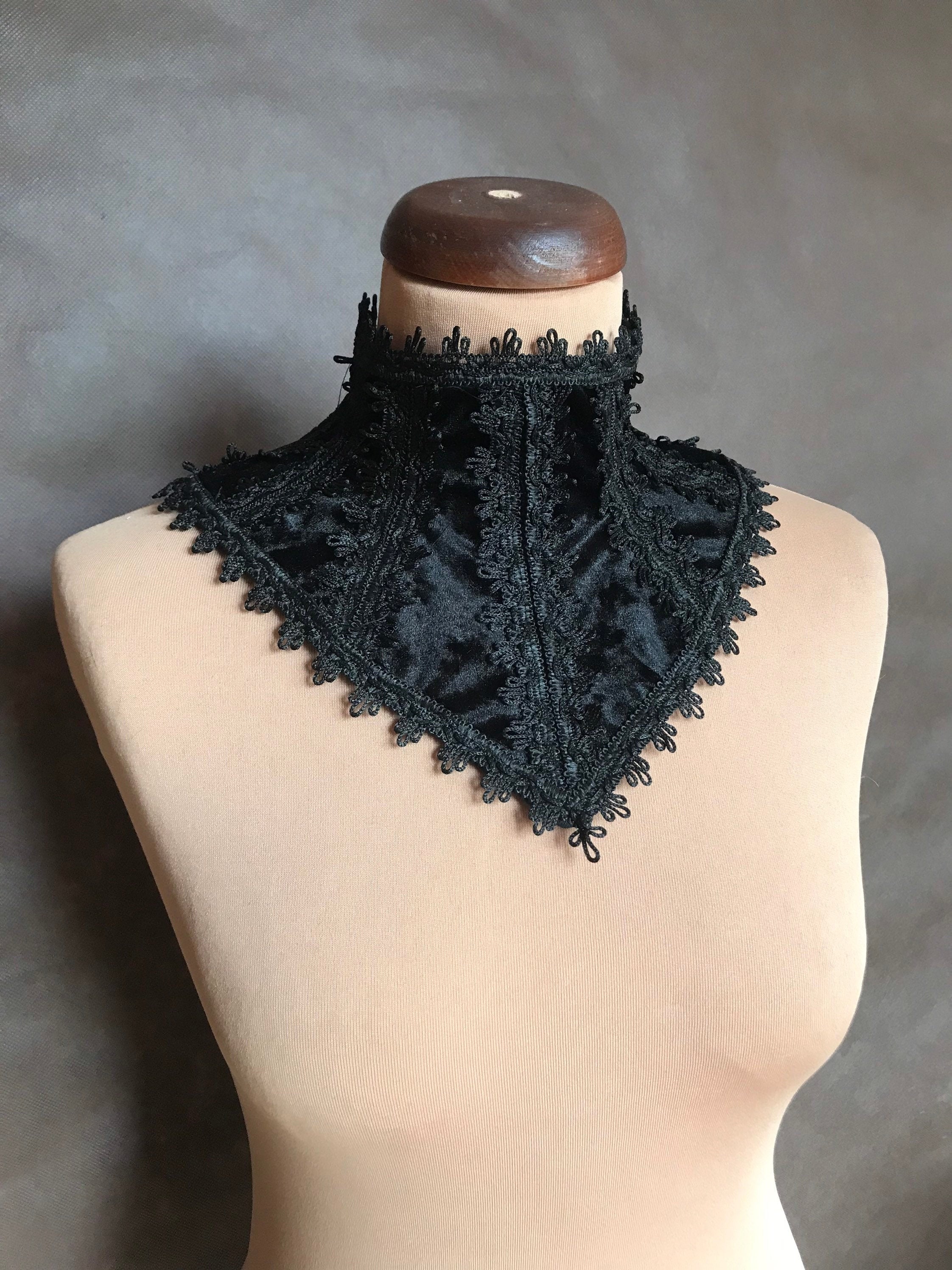 Corsetto Collo In Vera Pelle Mucca Gotico | Collare Postura Regolabile Sopra Mento Fatto A Mano - Foto 2