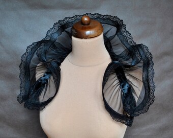 Elegant Choker - Bolero, gorget, GOTHIC vampire costume Glamour collar black,  beautiful adornment, Halloween, witch