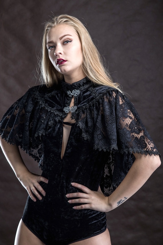 Black lace cloak sale