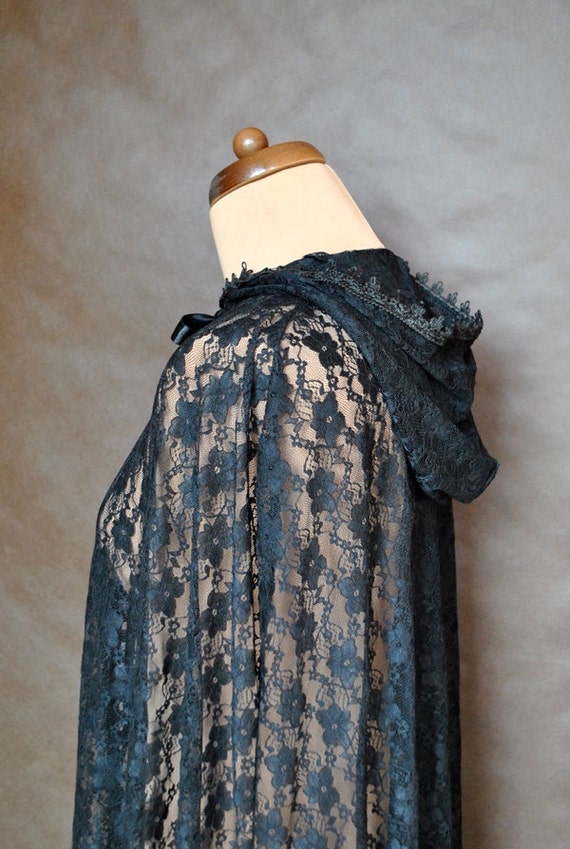 Extra Long Gothic Victorian Vampire Elegant Burlesque Lolita Black