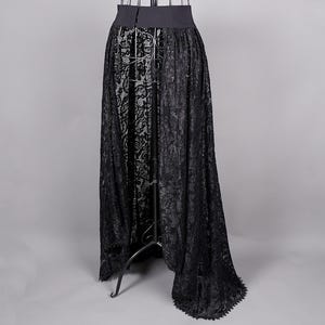 Long lace Tail, belt Mist Gothic Victorian Vampire Elegant Burlesque black, costume, prom, goes to ground, Halloween