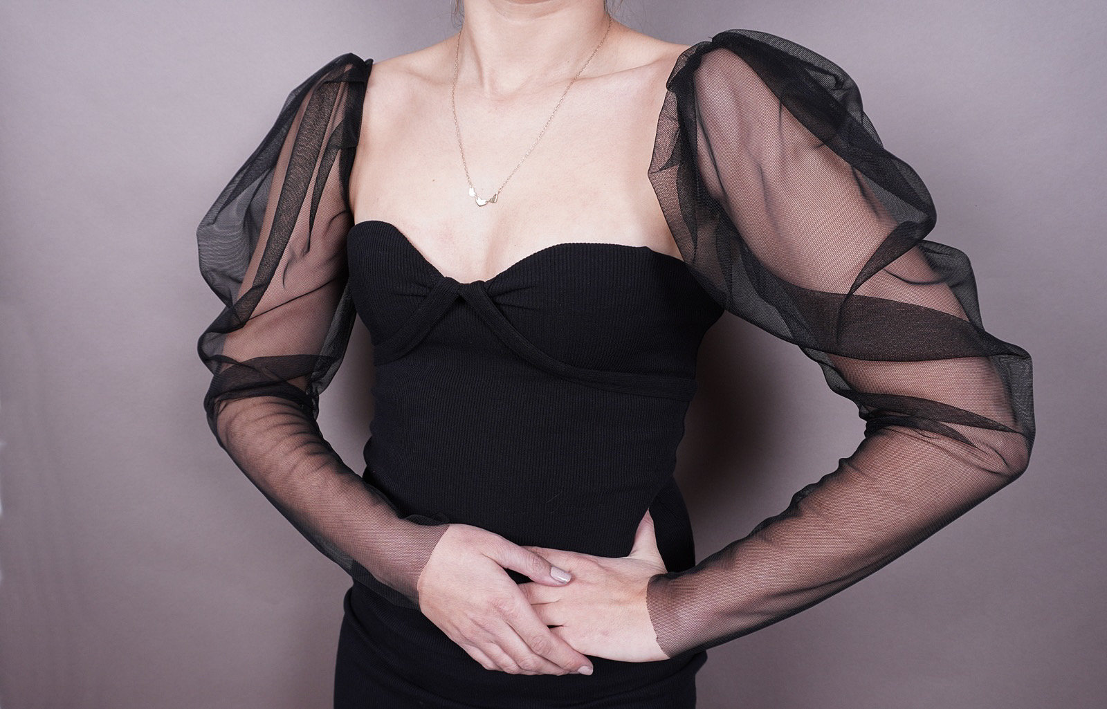 Elegant  sleeves, spiky puffs, GOTHIC VAMPIRE Glamour, Removable biceps Sleeves,  bridal, tulle, detachable pointed, black white ivory