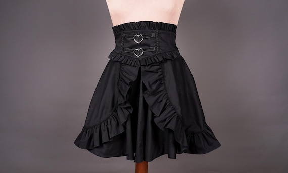 Alternative Skirt With Corset Belt,harajuku Japan, Jirai Kei Style