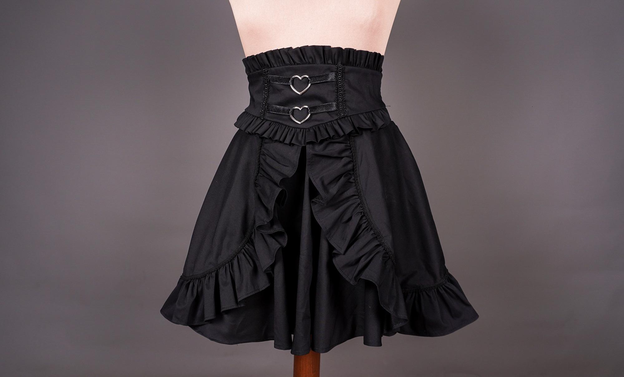 Alternative Skirt With Corset Belt,harajuku Japan, Jirai Kei Style