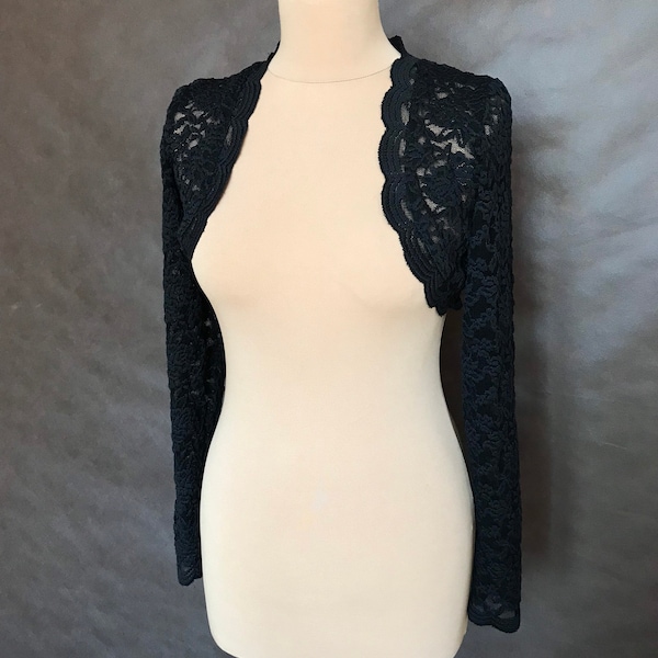 Black Lace Shrug Etsy