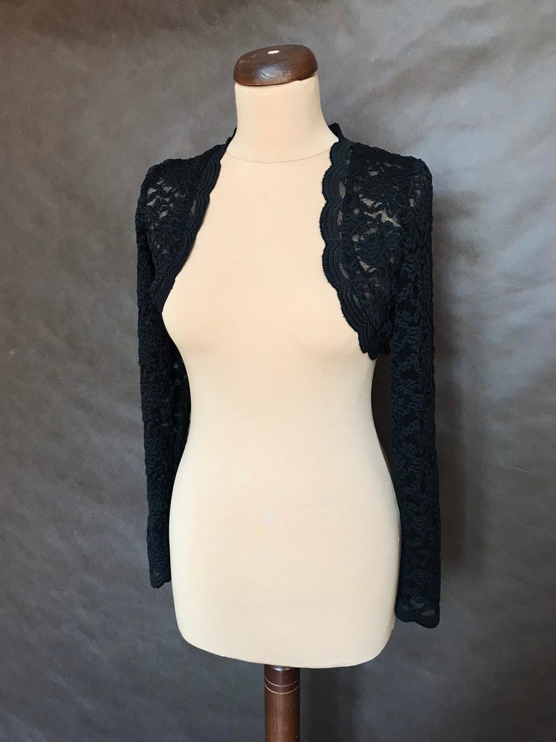 black lace bolero shrug