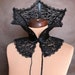 Elegant GOTHIC vampire costume Glamour CHOKER GORGET collar black laceclosure like in corset,  beautiful adornment, Halloween, witch 