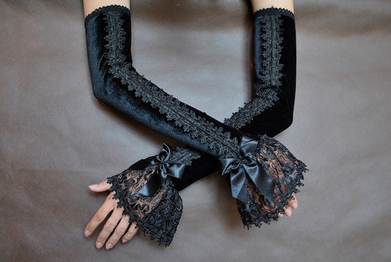 Gothic long gloves new arrivals