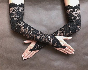 エレガントなロングレースグローブ、ゴシックヴァンパイア、ビクトリア