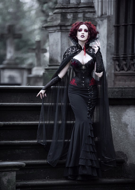 Gothic Vampire Wig Adult Black Gothic Vampire Wig Adult Black