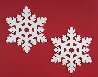 Gran copo de nieve cardstock, copo de nieve Troquelado, Copo de nieve de papel, copo de nieve blanco, embellecimiento de copo de nieve, corte de invierno, copo de nieve