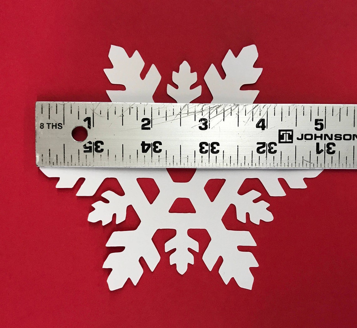 Large Cardstock Snowflake, Snowflake Die Cut, Paper Snowflake, White