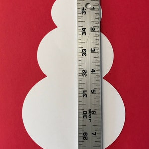 Große leere Schneemann-Form, Schneemann sterben Papier Schneemann, weiße Schneemann, Schneemann Verschönerung, Winter gestanzt, geschnitten, DIY Schneemann Bild 2