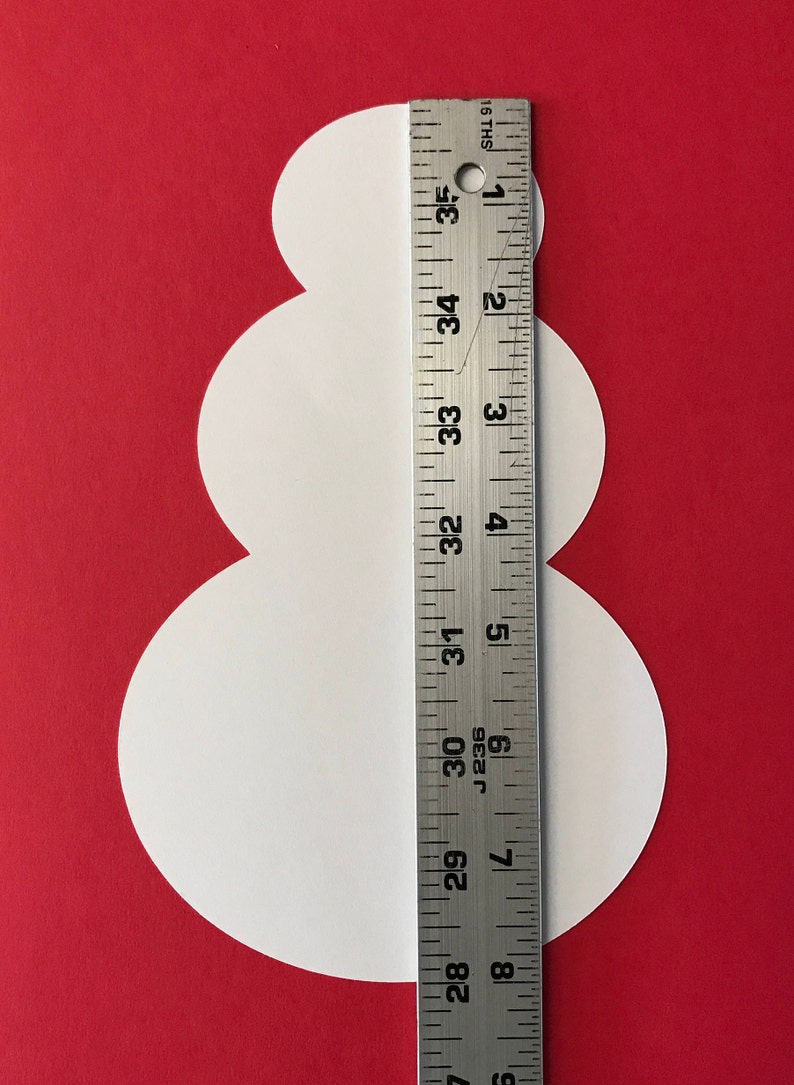 Große leere Schneemann-Form, Schneemann sterben Papier Schneemann, weiße Schneemann, Schneemann Verschönerung, Winter gestanzt, geschnitten, DIY Schneemann Bild 2