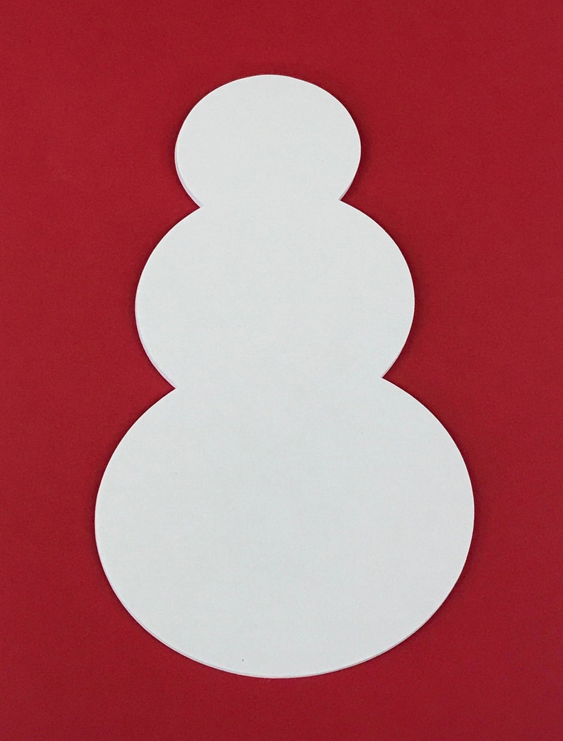 Große leere Schneemann-Form, Schneemann sterben Papier Schneemann, weiße Schneemann, Schneemann Verschönerung, Winter gestanzt, geschnitten, DIY Schneemann Bild 1