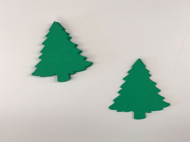 Cardstock Christmas Trees Christmas Tree Die Cut Paper Etsy