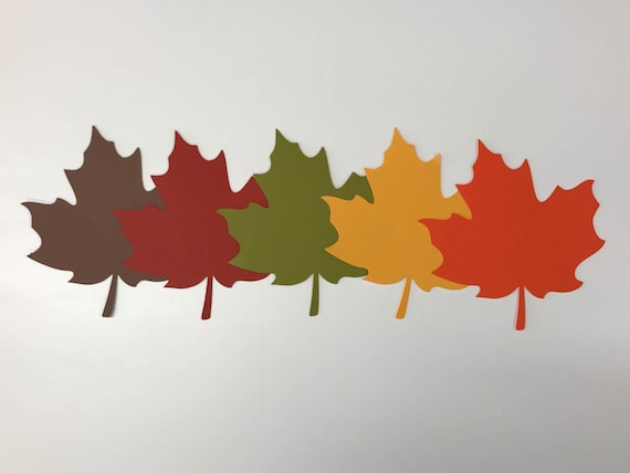 Autumn Leaf Die Cuts Large Paper Maple Leaves Fall Wedding Etsy