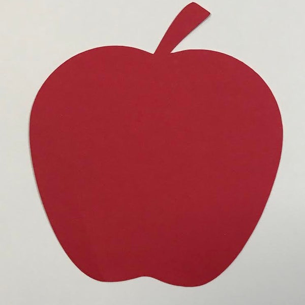 Red Apple Die Cuts - Large Paper Apples - Fall Wedding - DIY Wish Tree Tags or Place Cards - Thanksgiving Wishing Tree